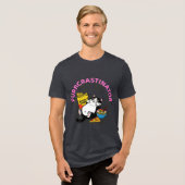 Grappige kattenliefhebbers "Purrcrastinator" Schat Tri-Blend Shirt (Voorkant volledig)