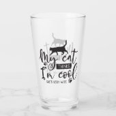 grappige kattenliefhebbers woordkunst glas (Achterkant)