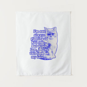 Grappige kattenmeme voor katteneigenaren en katten wandkleed