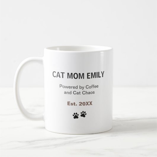 Grappige Kattenmoeder Persoonlijke Mok Aangepaste (Links)