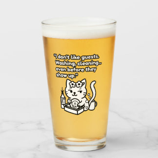 Grappige Kattenmok – Introvert Humor Quote Glas