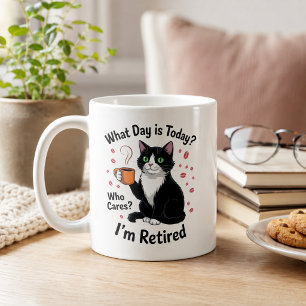Grappige kattenpensioen citaten Gepensioneerde kat Koffiemok