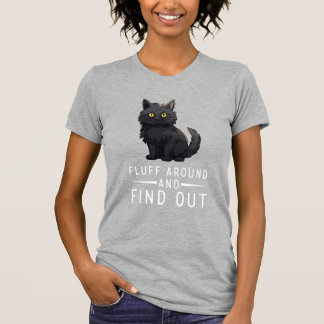 Grappige kattenpluis rondom en ontdek kattenliefhe t-shirt