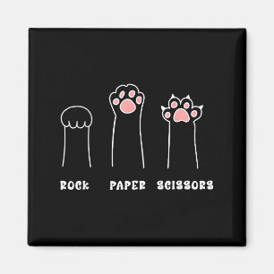 Grappige kattenpoot meme steen papier schaar schat magneet