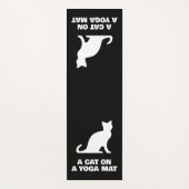 Grappige kattenpose gepersonaliseerde yoga mat ont (Voorkant)