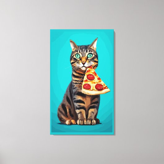 Grappige kattenprint, waardevol Poster papier (mat Canvas Afdruk (Voorkant)