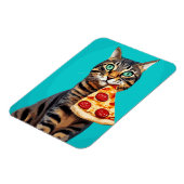 Grappige kattenprint, waardevol Poster papier (mat Magneet (Linkerzijde)