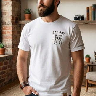 Grappige Kattenvader Middenvinger Kat met Zonnebri T-shirt