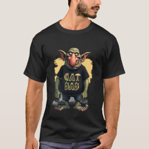 Grappige Kattenvader Troll Design voor Mannen die T-shirt