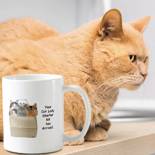 Grappige Kattenvrouw Starter Kit Humor Wit Koffiemok