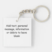 Grappige Kattenvrouw Starter Kit Humor Wit Sleutelhanger (Achterkant)