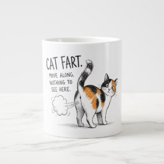 Grappige kattenwind schets koffiemok - Schotse kat Extra Grote Beker