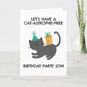 Grappige kattenzoon verjaardagskaarten feestdagen kaart