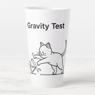 Grappige Kattest voor de Zwaartekracht Schattige Latte Mok