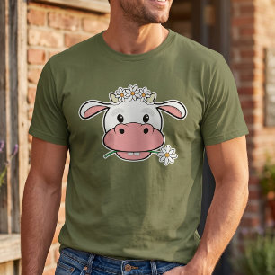 Grappige Kawaii Koe - Grafisch voor Dierenliefhebb T-shirt