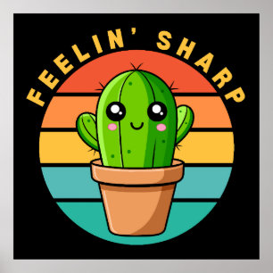 Grappige Kawaii Mooie Cactus Citaat Poster