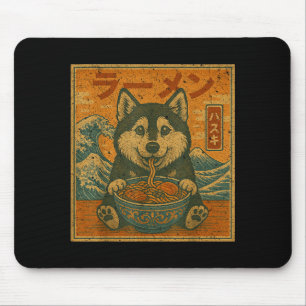 Grappige Kawaii Ramen Husky Japanse Noedels Husky Muismat