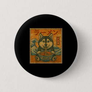 Grappige Kawaii Ramen Husky Japanse Noedels Husky Ronde Button 5,7 Cm