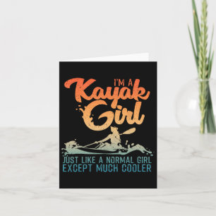 Grappige Kayak Girl Art Voor Vrouwen Kajakken Love Kaart