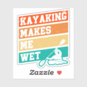 Grappige Kayak Lover Kayaking Retro River Kayaker Sticker (Vel)
