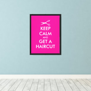 Grappige keep calm canvasprint decoratie voor kaps