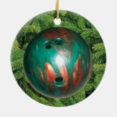 Grappige Kegelbalornament Keramisch Ornament (Achterkant)