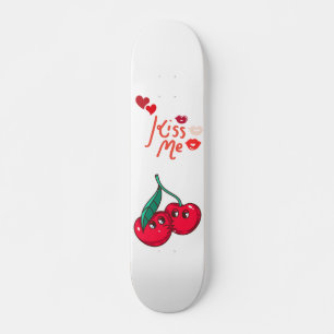 Grappige kersen in de liefde skateboard