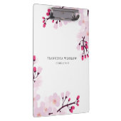 Grappige kersenbloesems gepersonaliseerd klembord (Rechts)