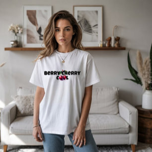 Grappige kersenvibe slogan moederdag t-shirt