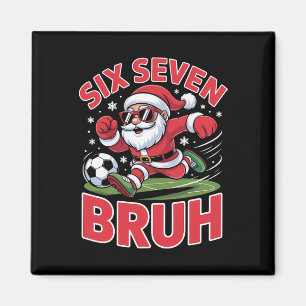 Grappige kerst 67 Meme Bruh Voetbal Kerstman Xmas Magneet