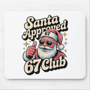 Grappige kerst 67 meme - Retro Kerstman goedgekeur Muismat