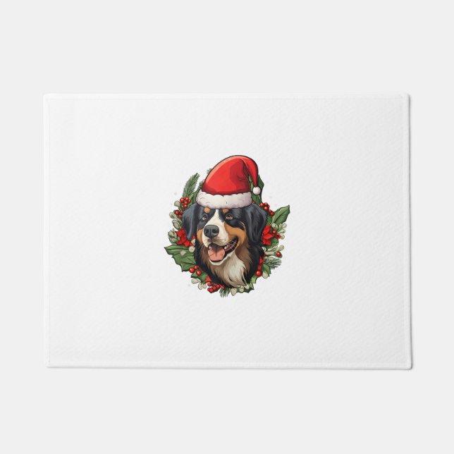 Grappige kerst berner berg hond deurmat (Voorkant)