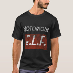 Grappige kerst beruchte elf T gangster elven T-shirt