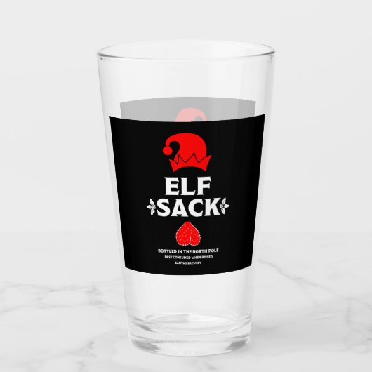 Grappige kerst bier labels glas (Voorkant)