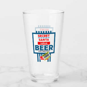 Grappige kerst bier labels glas