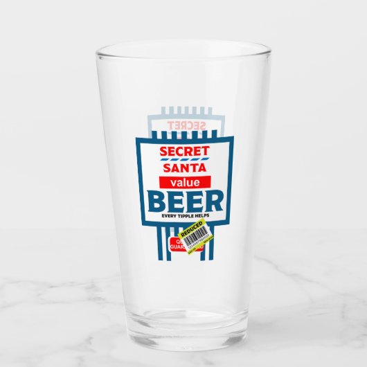 Grappige kerst bier labels glas (Voorkant)