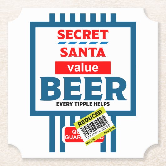 Grappige kerst bier labels kartonnen onderzetters (Voorkant)