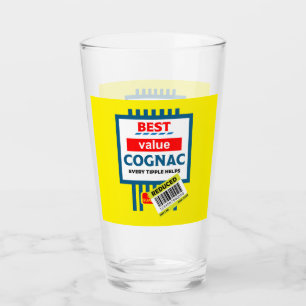 Grappige Kerst Cognac Etiket Glas