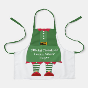 Grappige Kerst Cookie Maker Helper Elf Groen Rood Schort