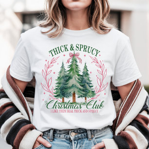 Grappige Kerst Dikke & Sparrige Boom Club T-shirt