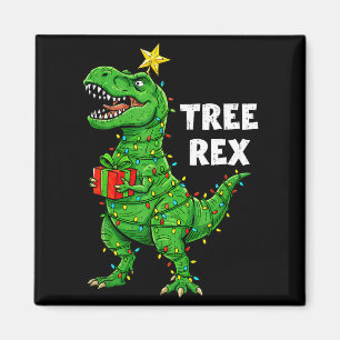 Grappige kerst dinosaurus boom rex dino kerstman x magneet