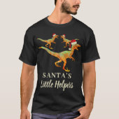 Grappige kerst dinosaurussen citaat t-shirt (Voorkant)