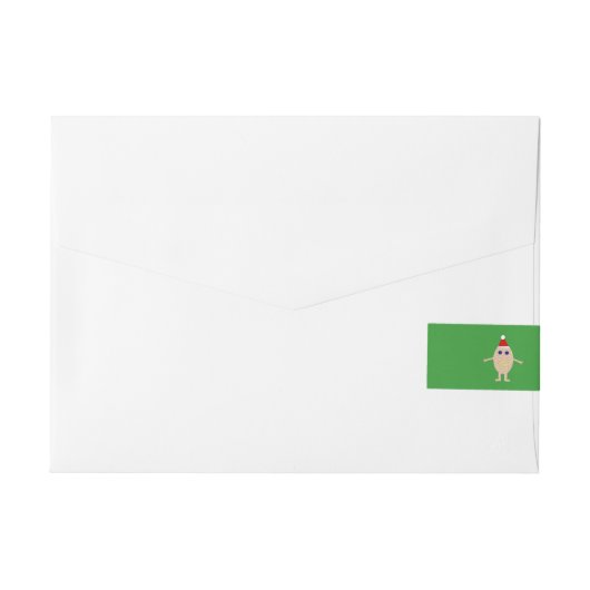 Grappige Kerst Ei Custom Labels Omwikkelbaar Adreslabel (Achterkant)
