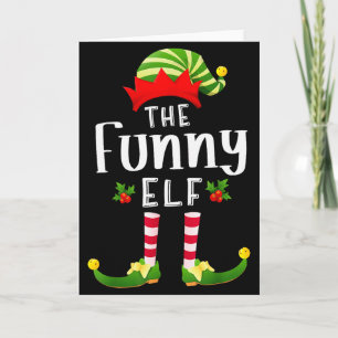 Grappige Kerst Elf Bijpassende Pyjama Kerstmis Fee Kaart