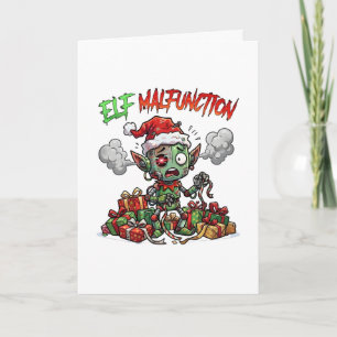 Grappige Kerst Elf Dysfunctie Robot Cadeau Kaart