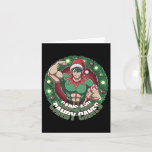 Grappige Kerst Elf Gym Workout Resultaten En Candy Kaart