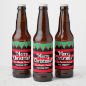 Grappige Kerst elf ontwerp bier flesetiketten Bier Etiket (Flessen)