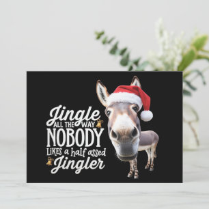 Grappige Kerst-ezel liefhebbers boerderij vakantie Feestdagenkaart