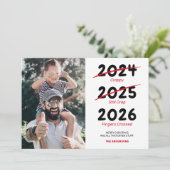 Grappige Kerst Foto Feestdagenkaart (Staand voorkant)