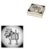 Grappige kerst geit stempel (Gestempeld)